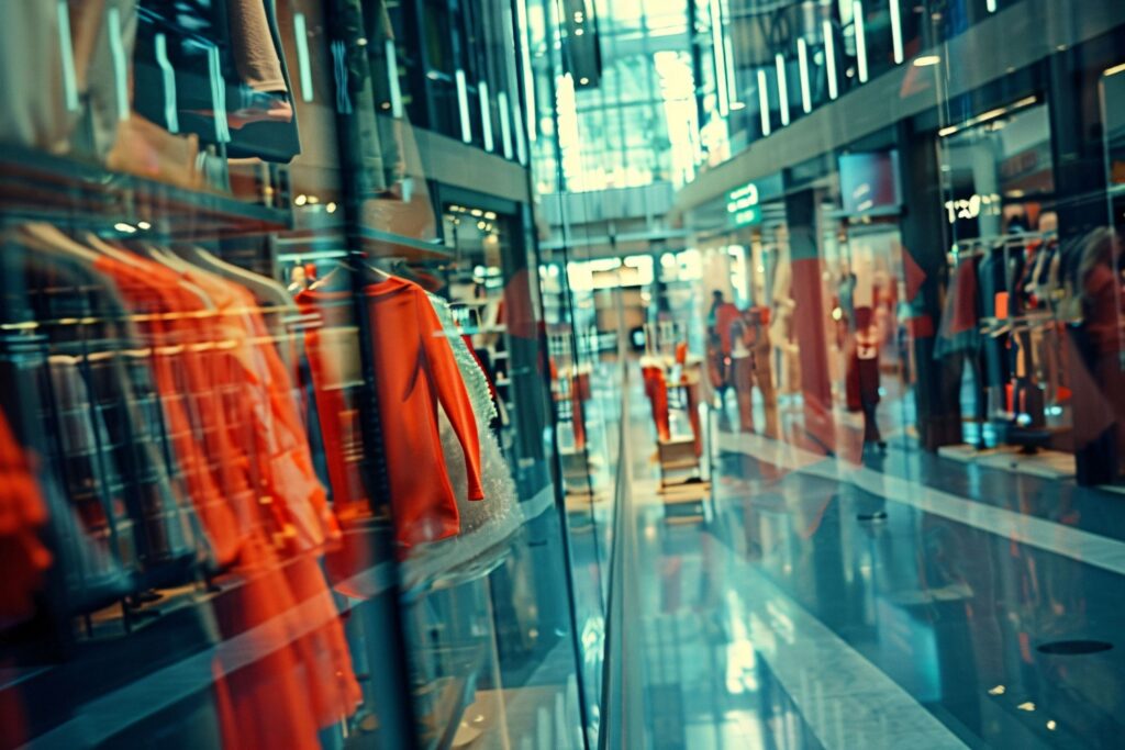 FMCG retail. Inside shopping mall