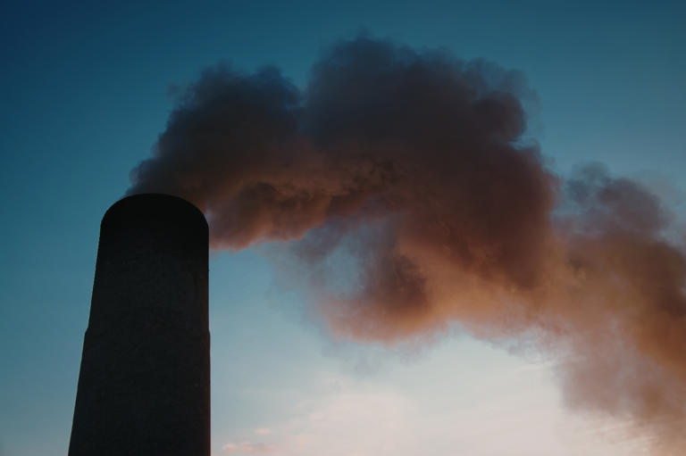 Smoke coming from a chimney